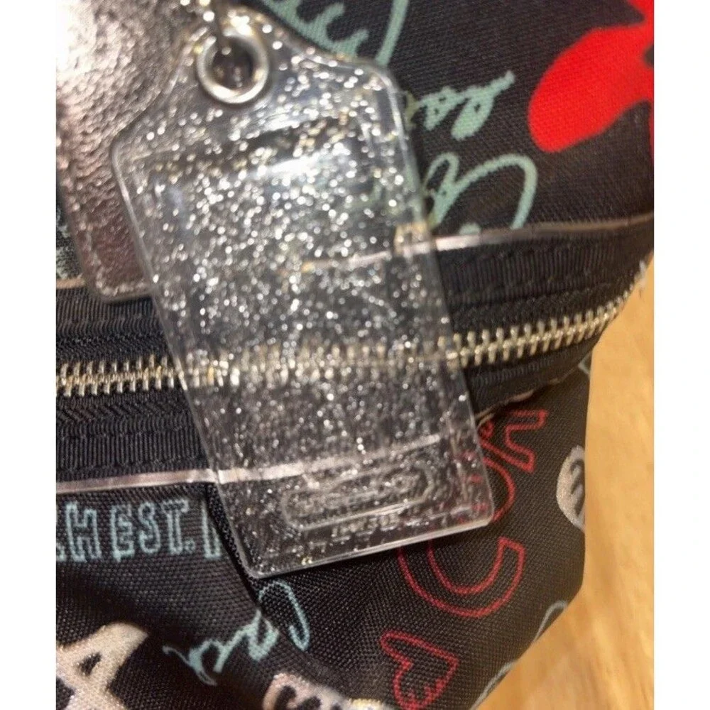 Coach Poppy G1020-16052 Large Glam Tote W Graffiti Print Tote READ